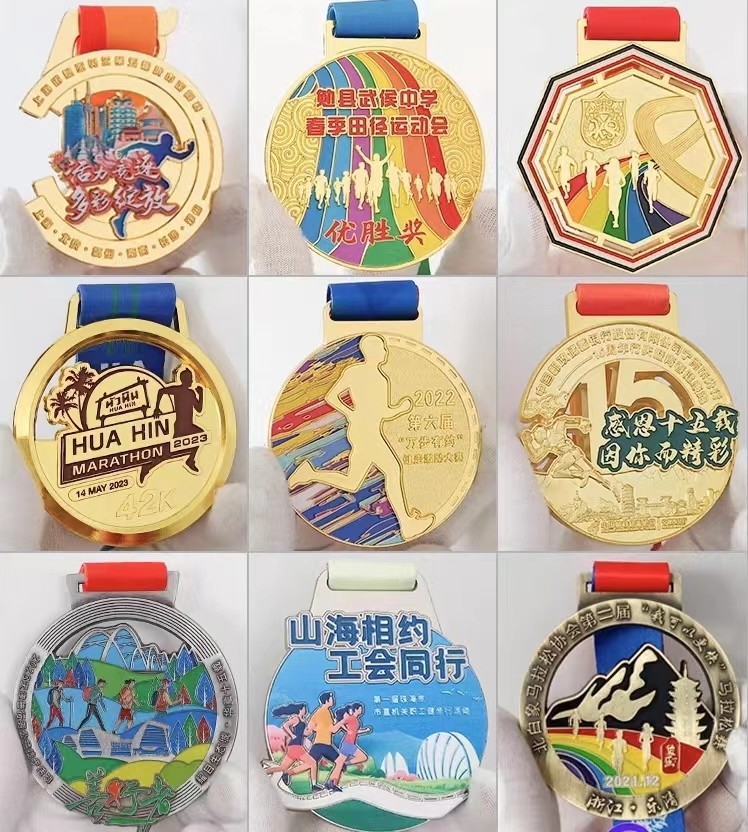 Embossing Printing Customized Custom Bronze Medals Soft Enamel Medals