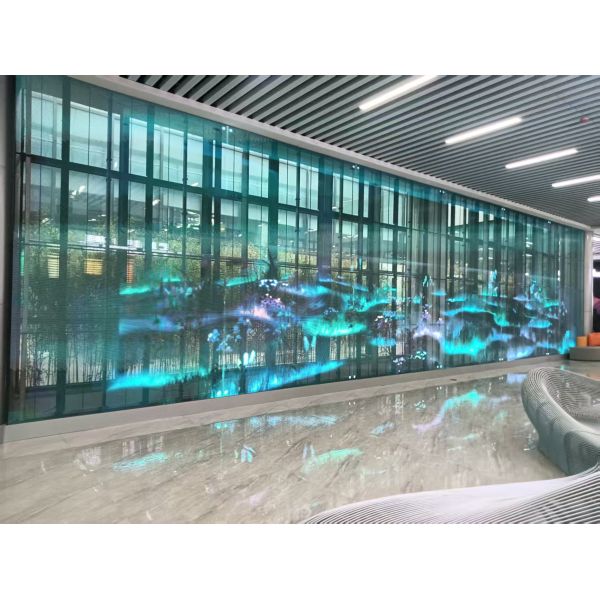 Customized High Brightness LED Grille Screen Indoor LED Transparent Grille Display Screen