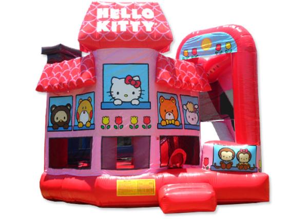 Quality Multi - Function Commercial Hello Kitty Inflatable Bounce House Combo Rentals for sale