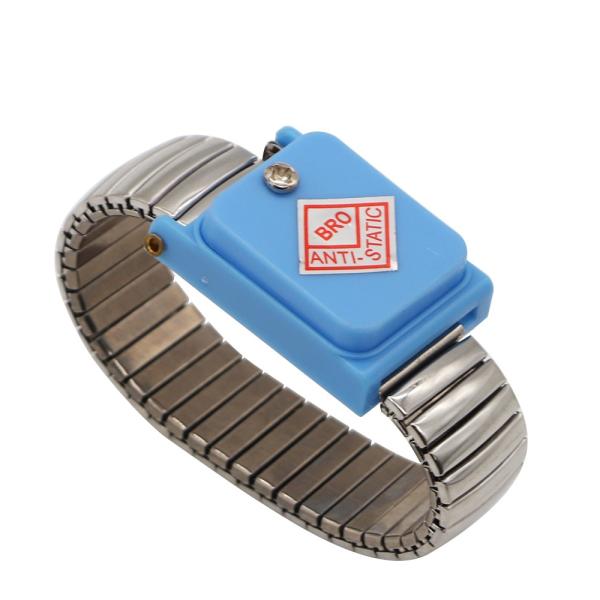 Electronic Grounding ESD Wired Antistatic Wrist Strap Red Cable Fabric Polyester