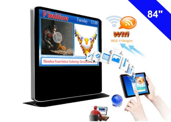 Quality 84 inch Wifi Network Digital Signage Kiosk LCD 2160 X 3840 Resolution Player for sale