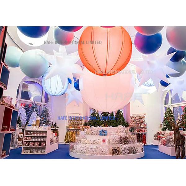 LED DMX512 Illumination Inflatable Lighting Moon Balloon Hanging Use