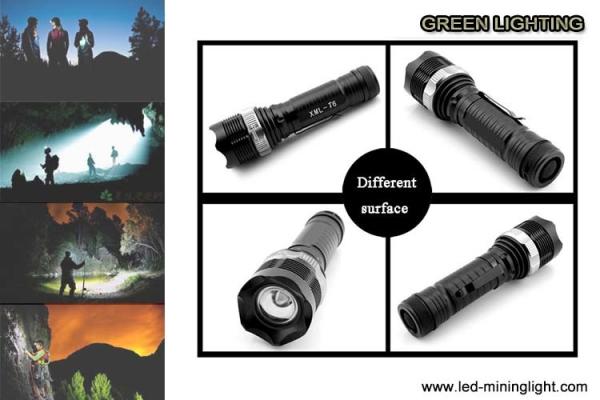 Quality 10W High Power LED Flashlight Torch Rechargeable 2200mAh Li - Ion Battery for sale