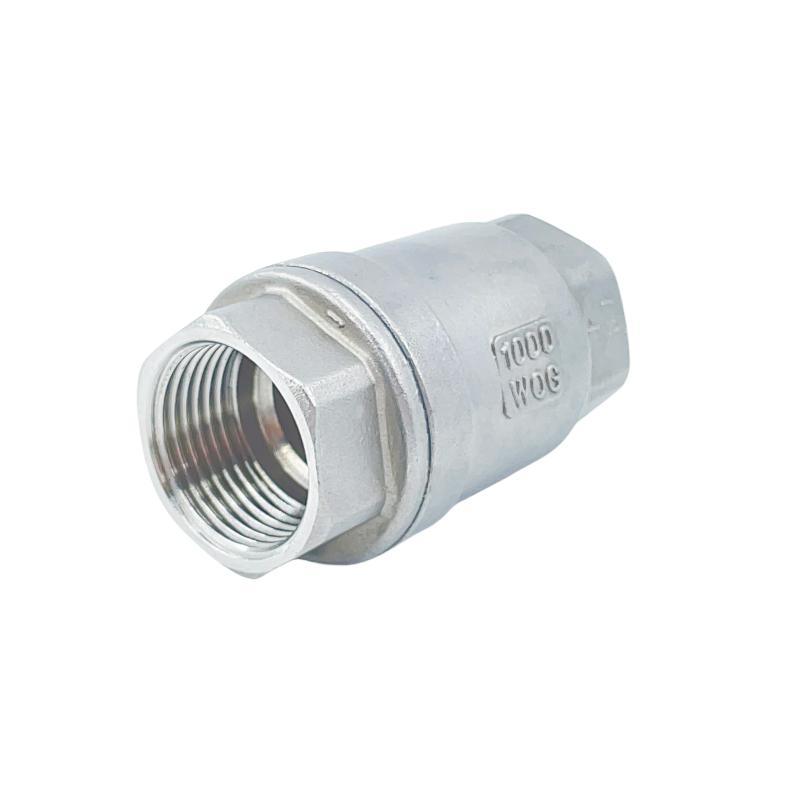 CF8M Stainless Steel 304 316 Spring Vertical Check Valve with NPT/BSPP/BSPT Thread