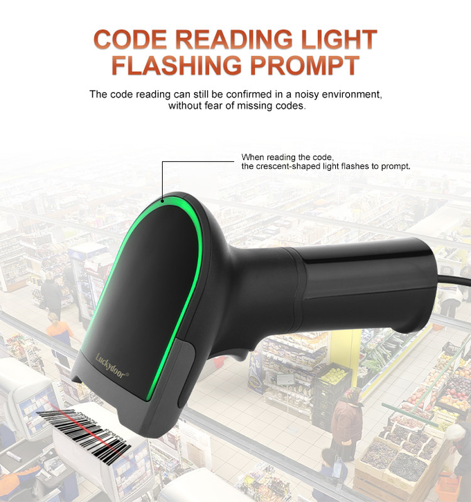 Data Matrix Wired Handheld CMOS QR Code Reader Portable USB 1D 2D Barcode Scanner