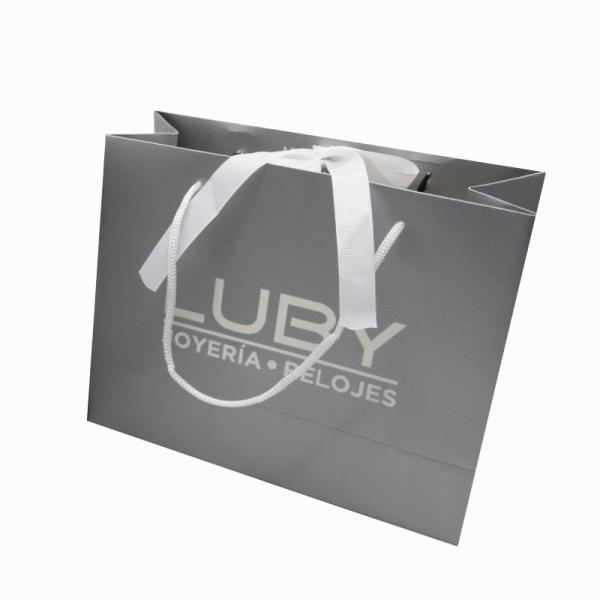 Quality Hot Stamping Custom Luxury Gift Bags Recyclable Kraft Shopping Bags With Handles for sale