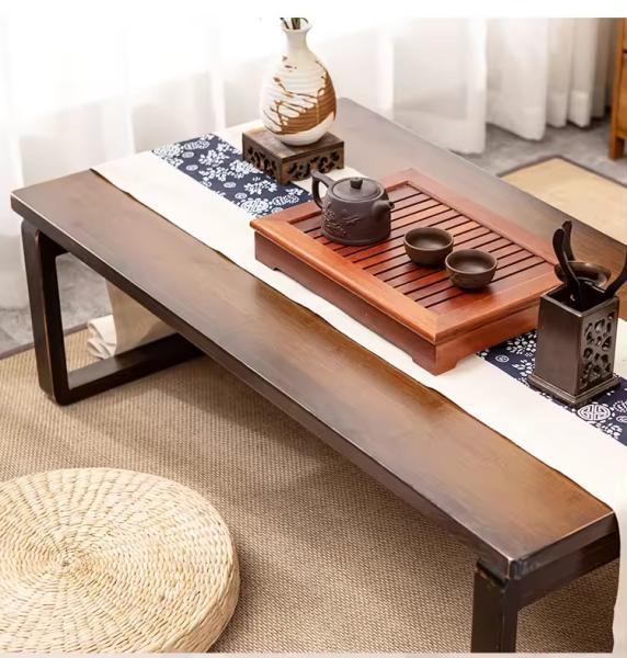 Quality Custom different color Chinese Floding Tea table Bamboo coffee table for bedroom bay window for sale