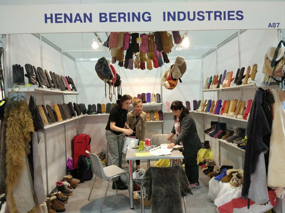 Promotion Fashion Plain Daily Life Usage Winter Warm Real Lamb Fur Mittens Gloves
