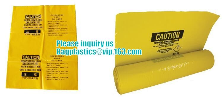 Heavy Duty Construction Plastic Asbestos Bag Waste Bag,Heavy Duty Disposal Polythene bags For Asbestos Removal BAGEASE