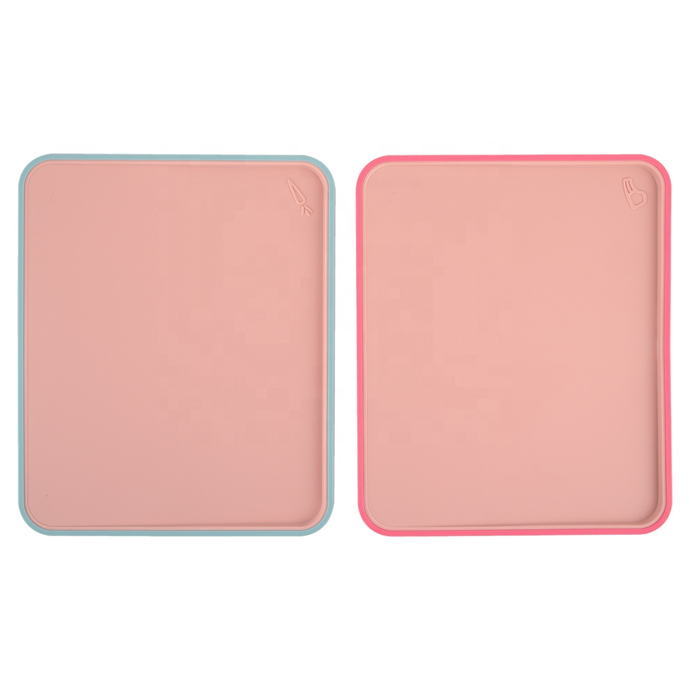Custom Colored PP Chopping Blocks With Tray Index Plastic Cutting Board Set Large Size