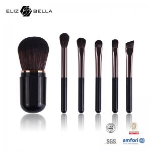 China 6-piece Makeup Brush With Brush Holder Synthetic Hair And Aluminium Ferrule OEM wholesale