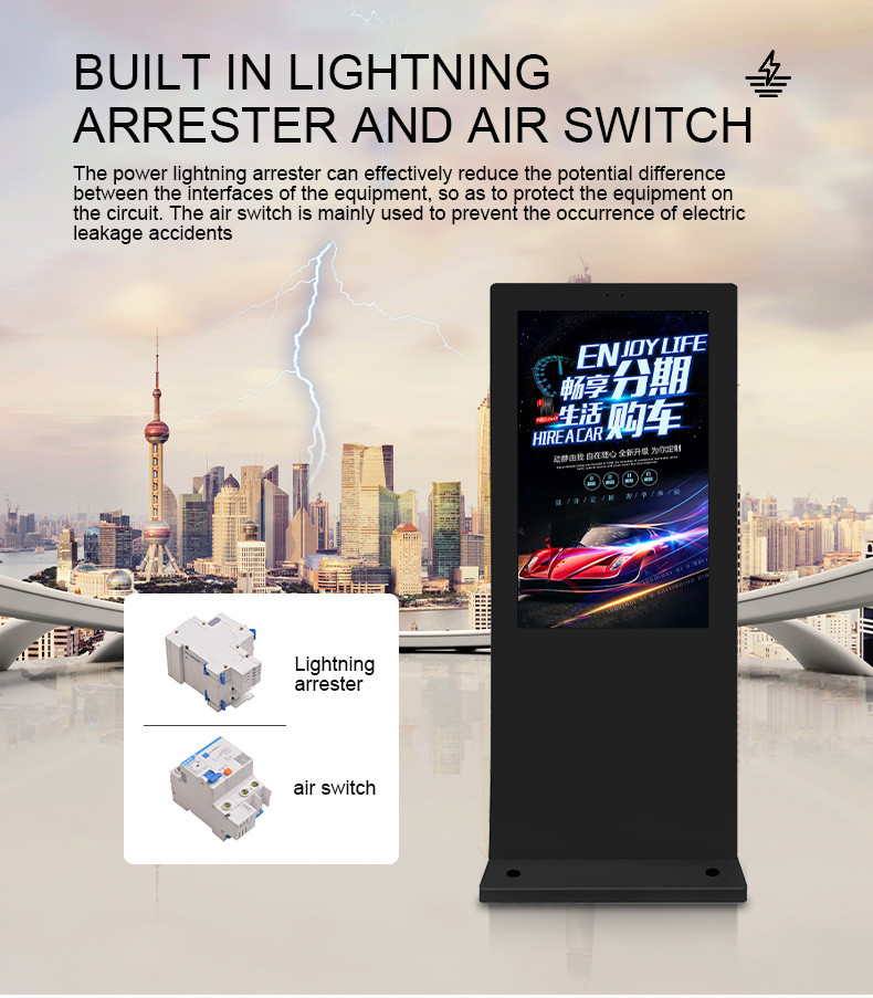 Outdoor Shopping Mall LCD Screen Player Digital Totem Smart Signage Commercial Advertising Equipment High Brightness TV Display