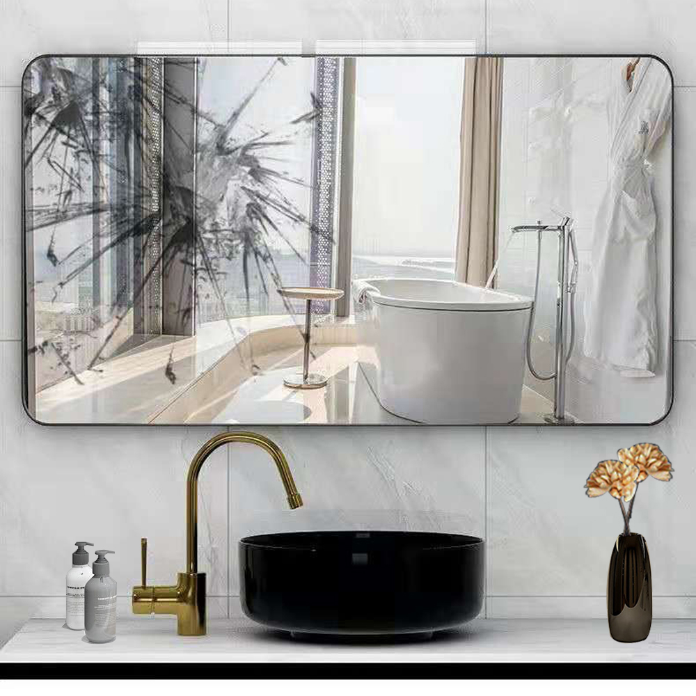 Stylish Metal Frame Wall Mirror for Bedroom Salon Bathroom Decoration in Customized Siz
