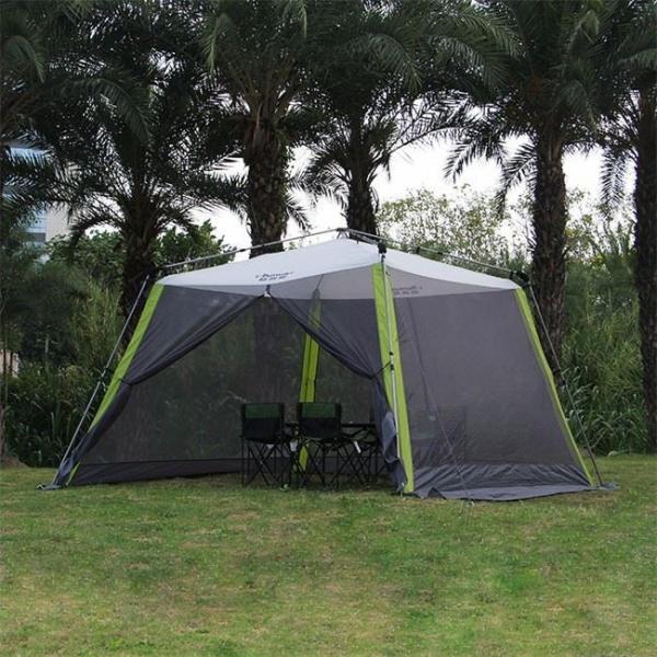210d Oxford Easy Pop Up Canopy, Outdoor Screen Tent with Mesh Mosquito Netting Side Walls for Camping Picnic Party