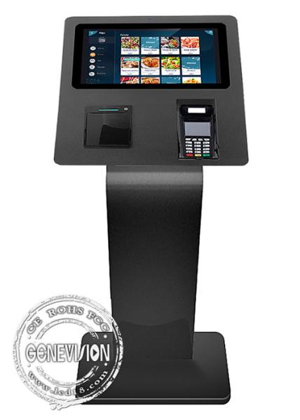 Quality POS Credit Card Reader Receipt Printer 15.6 Inch Self Service Kiosk With Camera for sale