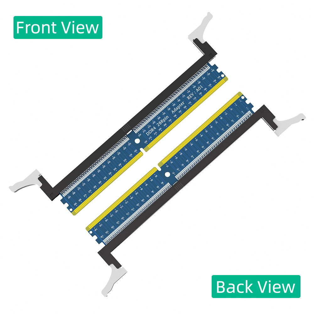 Blue DDR4 288Pin Adapter Ideal for Desktop Motherboards and Memory Testing