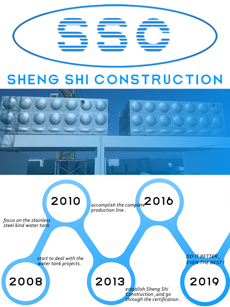 High Strength Underground Water Tank 2 - 5 Mm Panel Thickness For Construction Site