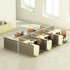 China 30mm Office Workstation Desks Grey Color 4 Cubicle Workstation wholesale