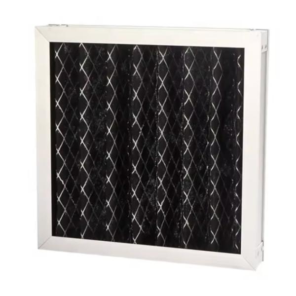 MERV 8/10/12 Metal Frame Pleated Panel Air Filters With Activated Carbon