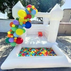 China Inflatable Bouncer Castle White Bouncer Inflatable Bounce House With Ball Pit Pool on sale