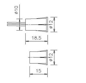 Recessed Magnetic Sensor Magnetic Door Switch White / Brown Colors CS-33A