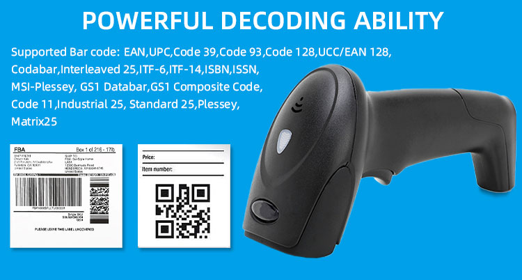 Operating Current 70MA ZP6800 1D Handsfree Barcode Reader Handheld Barcode Scanner