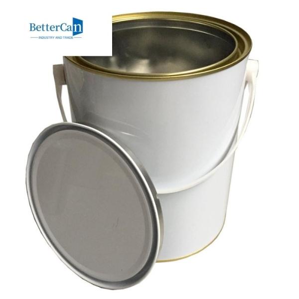 Quality 3.7L Empty Paint Jars Custom Printed Tin Cans With Lever Lids ISO9001 for sale