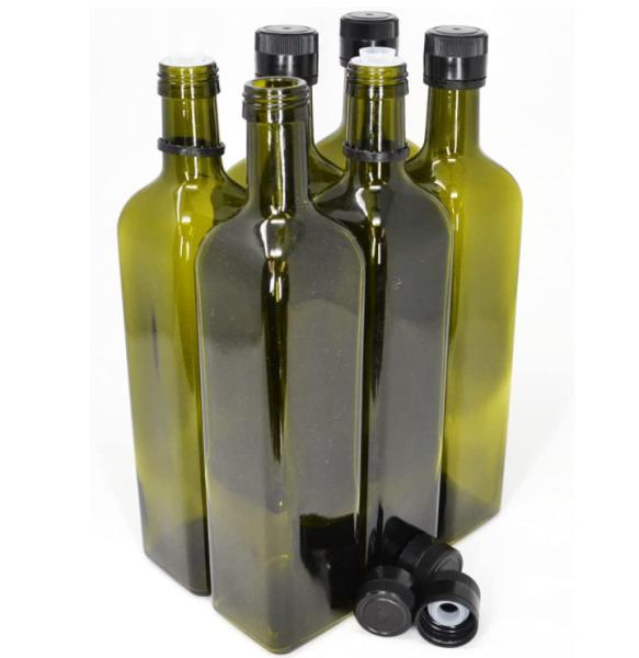 Quality 250ml/500ml Olive Oil Mason Jar Kitchen Bottle in Dark Glass Hot Stamping for Kitchen for sale