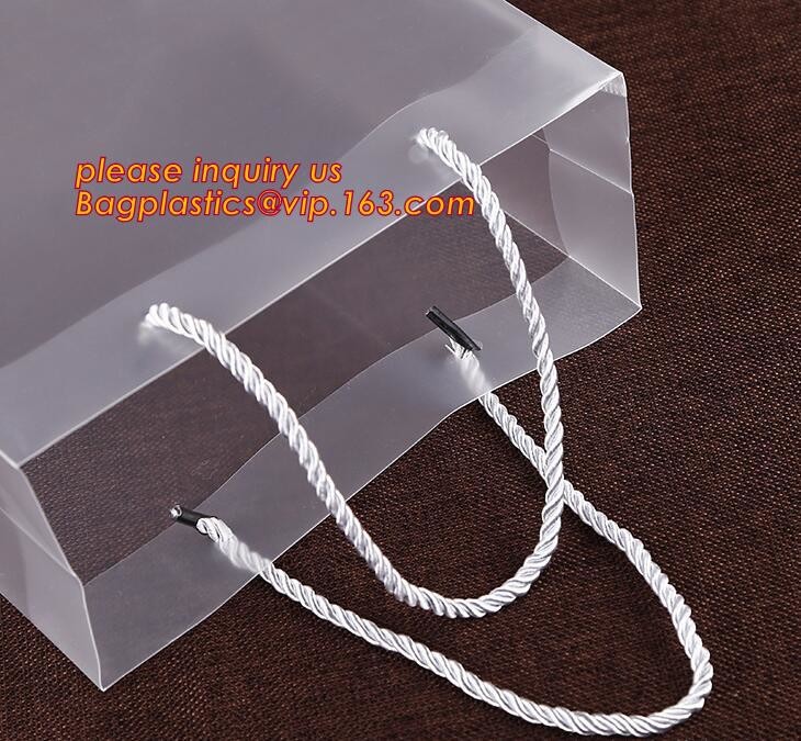 Promotional customized high quality soft loop plastic cloth bag,manufacturer custom soft loop handle polyethylene PE pla