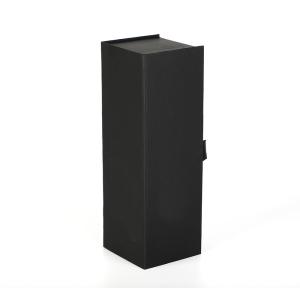 High End Rigid Wine Bottle Packging Box With Cushion Protection Inside And Ribbon Straps