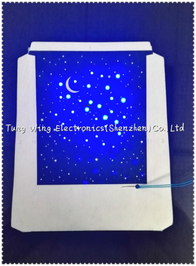 Christmas Tree Shaped Flashing LED Module , Recordable Voice Module For Greeting Cards