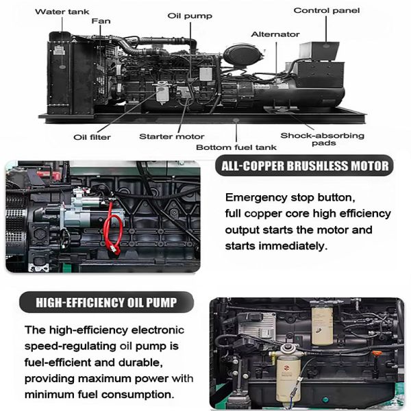 Open Type Diesel Generator Telecommunications Infrastructure Diesel Engine Generator Set Small Diesel Generator