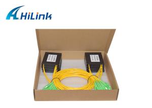 China Hilink 1x2 PLC Optical Splitter SM SC/APC 3.0mm ABS BOX 1m G657A wholesale