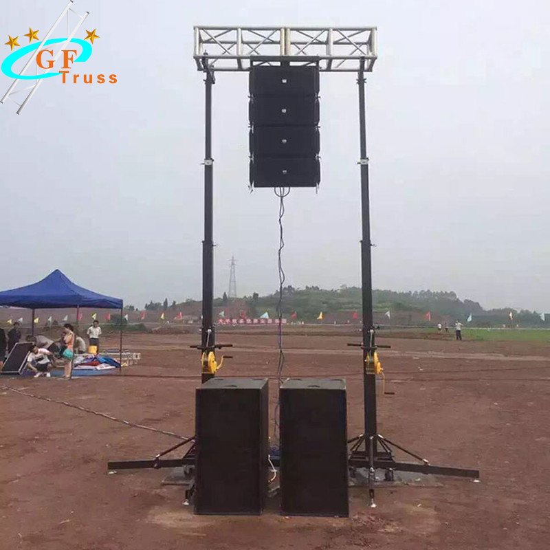2 - 6M Adjustable Height Line Array Lifting Tower For Sound Speakers