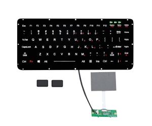 China Integrated Silicone Rubber Keyboard With Backlight 2 External Mouse Keys wholesale