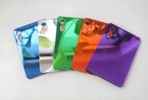 China Customized Rose Silver Gold Mirror Acrylic Sheet Plastic With PE Protective Film wholesale