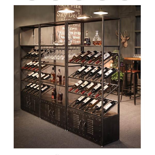 Steel Material Wine Rack Cabinet / Beer Storage Rack 800*350*1800mm