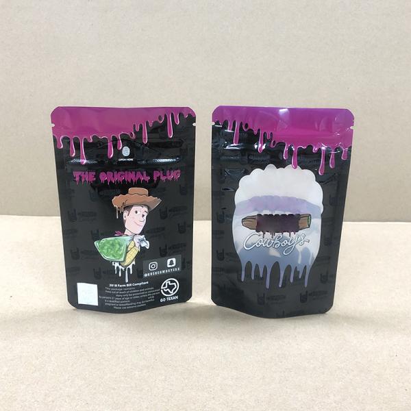 Quality Logo Custom Printing Thumb Pocket Child Resistant Zipper Pouches for sale