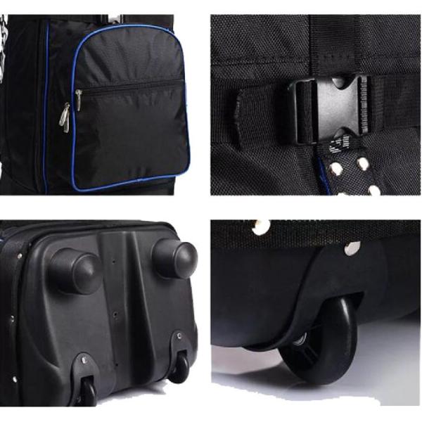 Nylon Outdoor Sports Bag Golf Travel Bag With Name Card Holder / Wheels