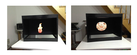 19" 180 Degree 3D Holographic Display 3D Hologram Stand For Jewelry Watch
