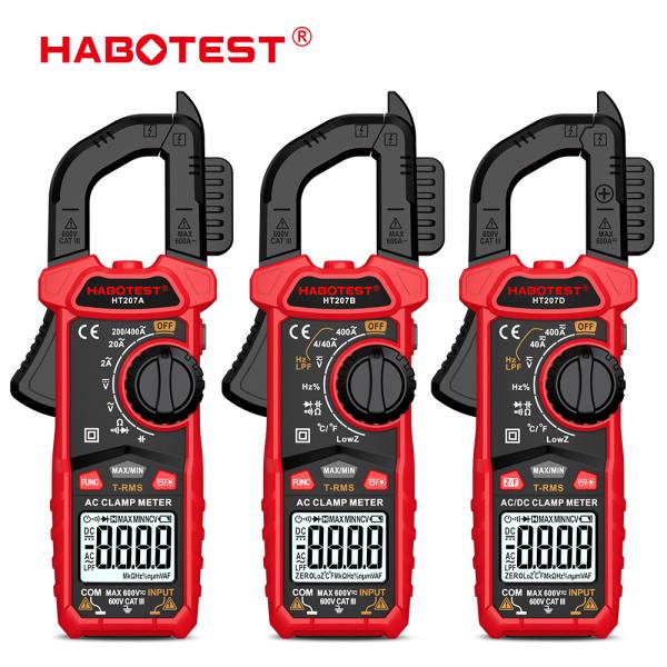 Quality HT207 AC DC Digital Clamp Meter Multimeter Pinza Amperimetrica True RMSTrue RMS NCV Voltage Inrush Current Tester for sale