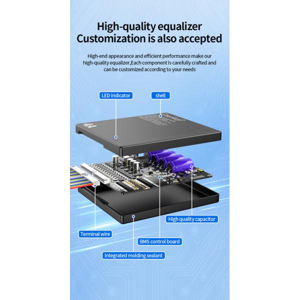 Enerkey Li-ion Batteries Smart Active Balancer 1A-4A Adjustable 2S-24S Active Equalizer Balancer Lifepo4