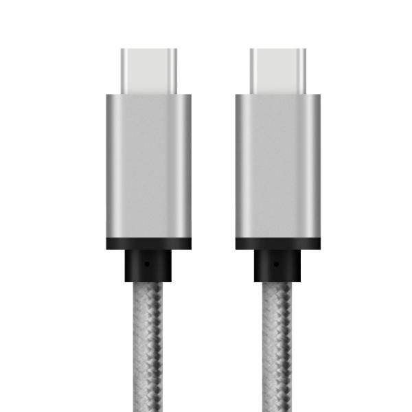 Quality 3 Feet Long USB Type C To Type C Cable , Silver C Port Cable ROHS Approved for sale