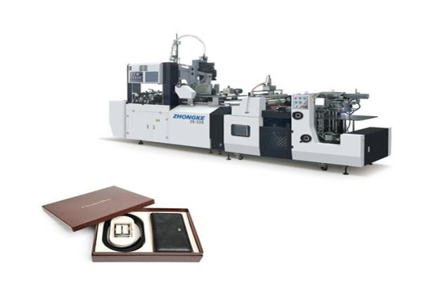 Quality 12 L / Min Air Supply Automatic Paper Box Making Machine Photoelectric Tracing System for sale