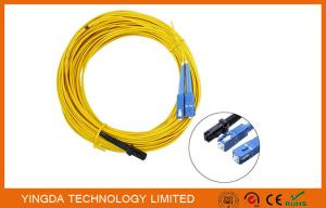China LC / APC Fiber Optic Patch Cord MT-RJ to SC Singlmode Duplex Zipcord Without Clip Yellow wholesale