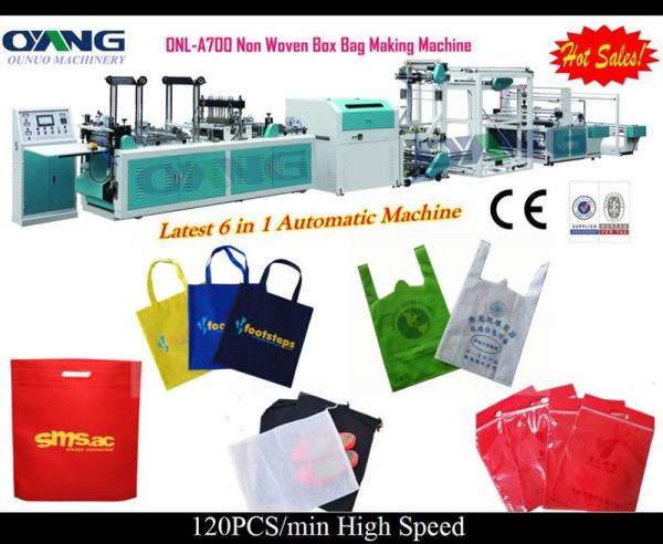 Quality PP automatic non woven bag making machines / carry bag machine for sale
