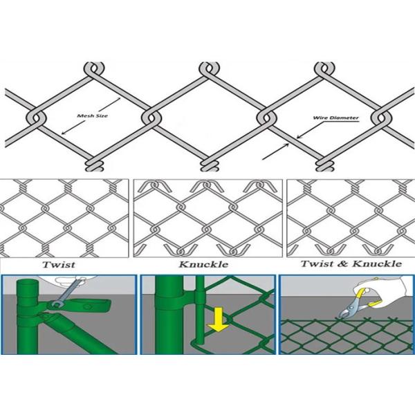 60x60mm Pvc Coated Galvanized Chain Link Fence Fabric For Security