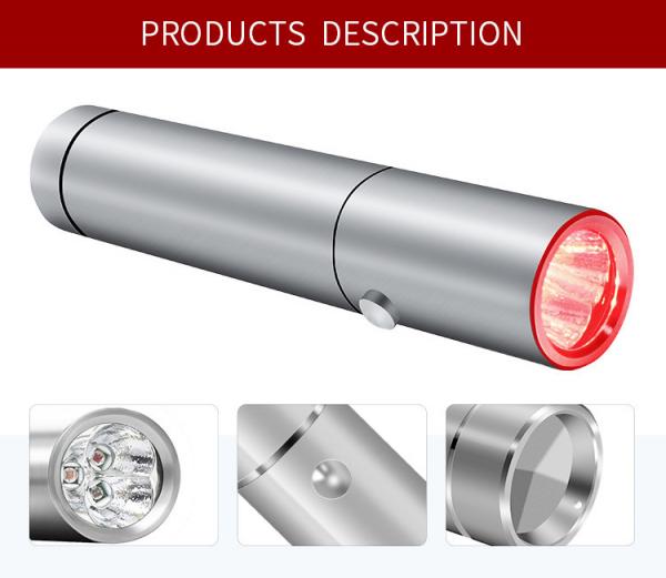 Quality Gift Box Packed 630nm 660nm 850nm 3 LED Red Light Torch For Wrinkles Reduce for sale