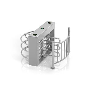 Waist Height Fingerprint Electronic Turnstile Entrance Gates 304 Housing