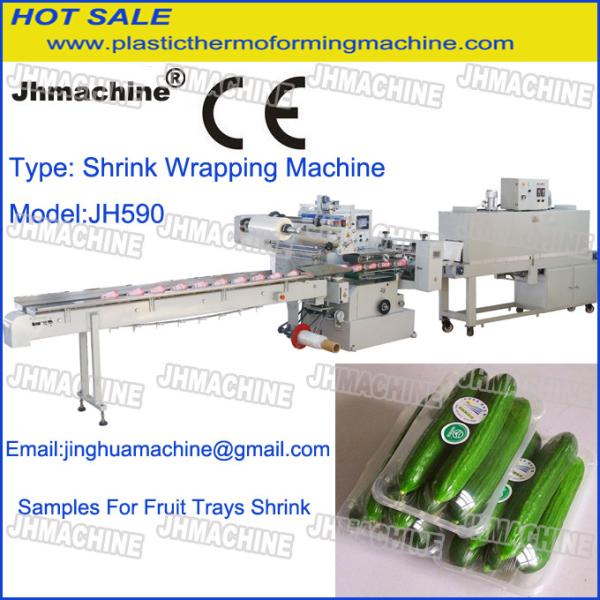 Quality vegetables /meat / Fish automatic shrink wrapping /Flow Packing machine With Strink Tunnel for sale